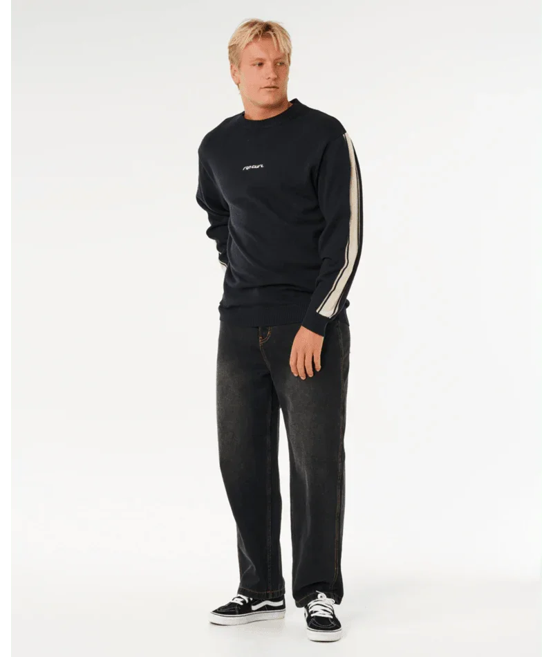 Inner Visions Stripe Knit Crew