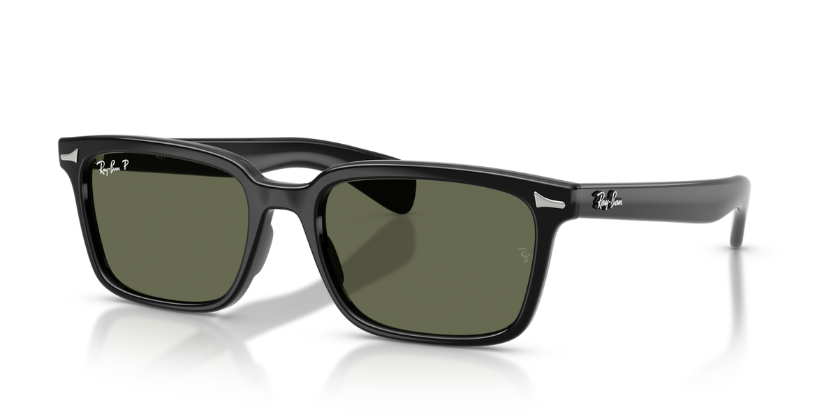 Ray-Ban Brunel Low Bridge Fit - Black W/ Green Polar