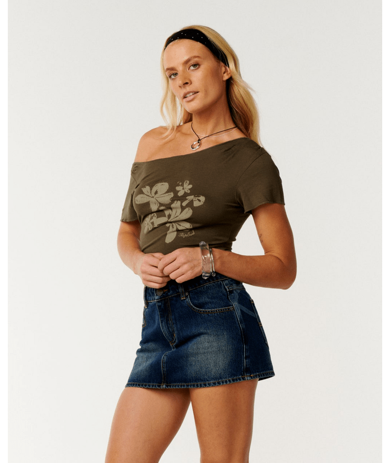 Echo Wave Off Shoulder Tee