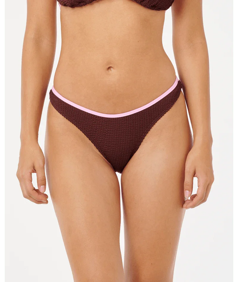 Luxe Surf High Cut Cheeky Coverage Bikini Bottom