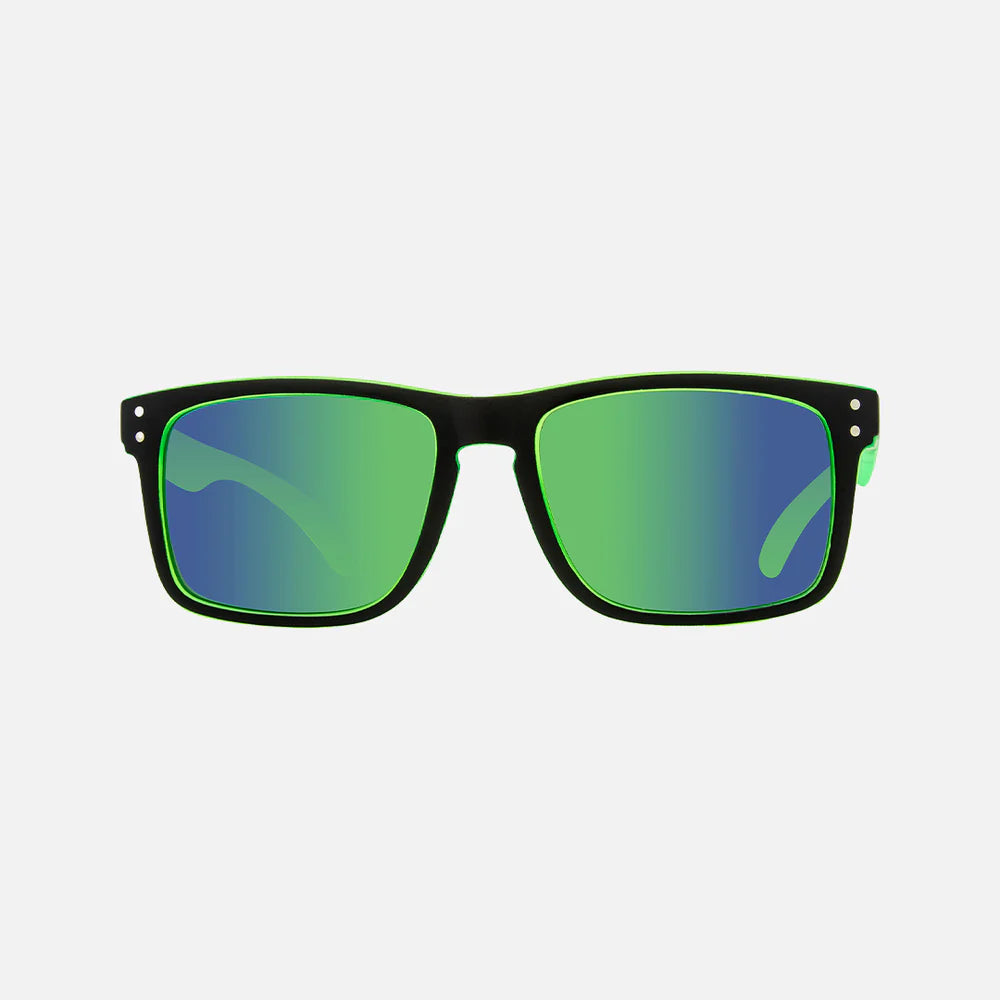 Goblin - Polarized Iridium Matte Black / Green Frame Sunglasses