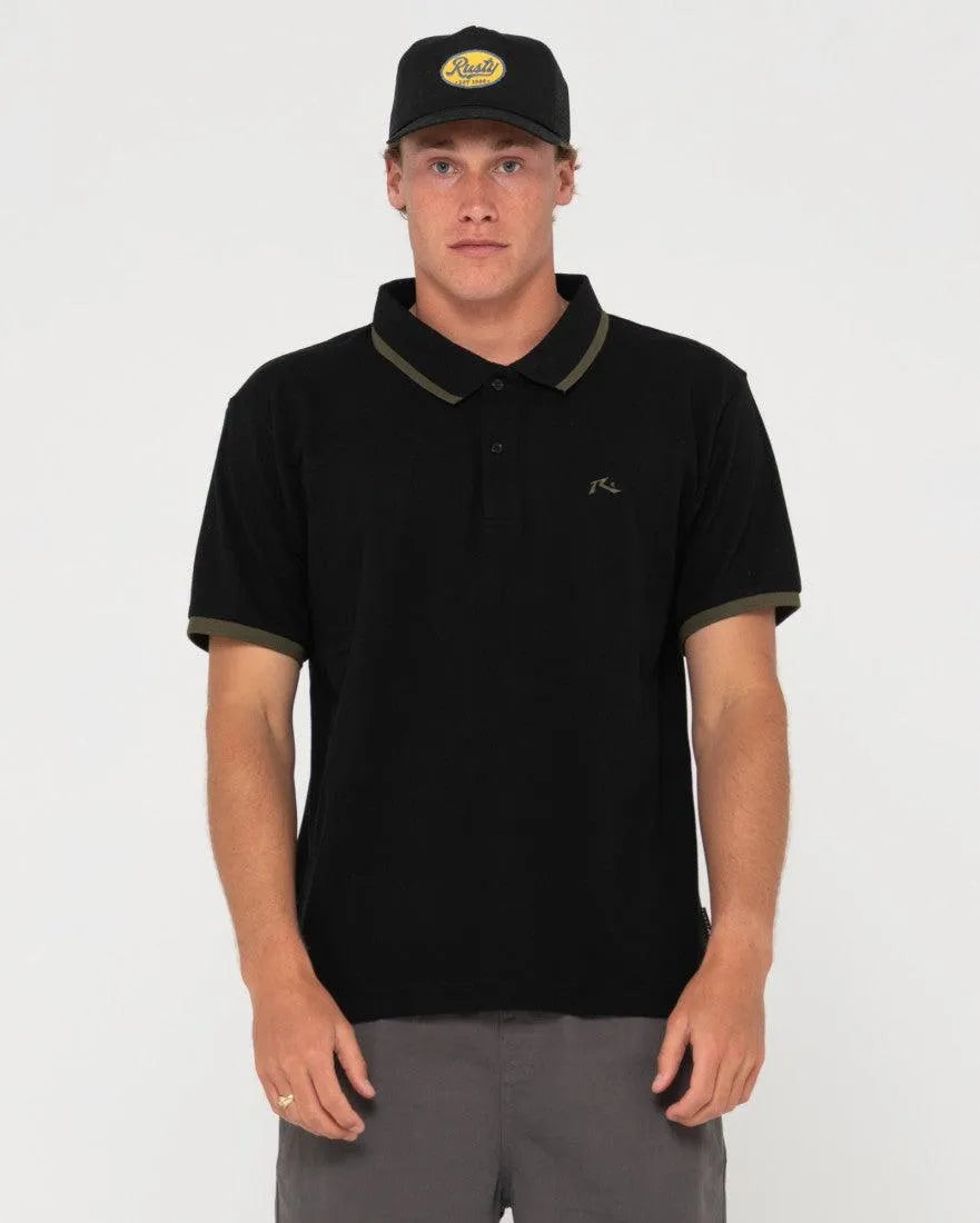 19Th Hole Tipped Short Sleeve Polo - Beachin Surf