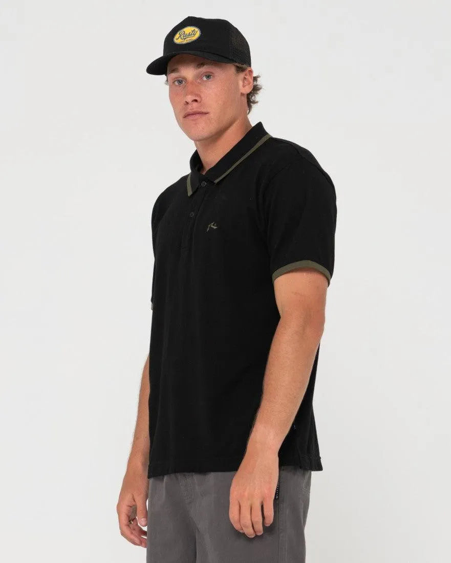 19Th Hole Tipped Short Sleeve Polo - Beachin Surf
