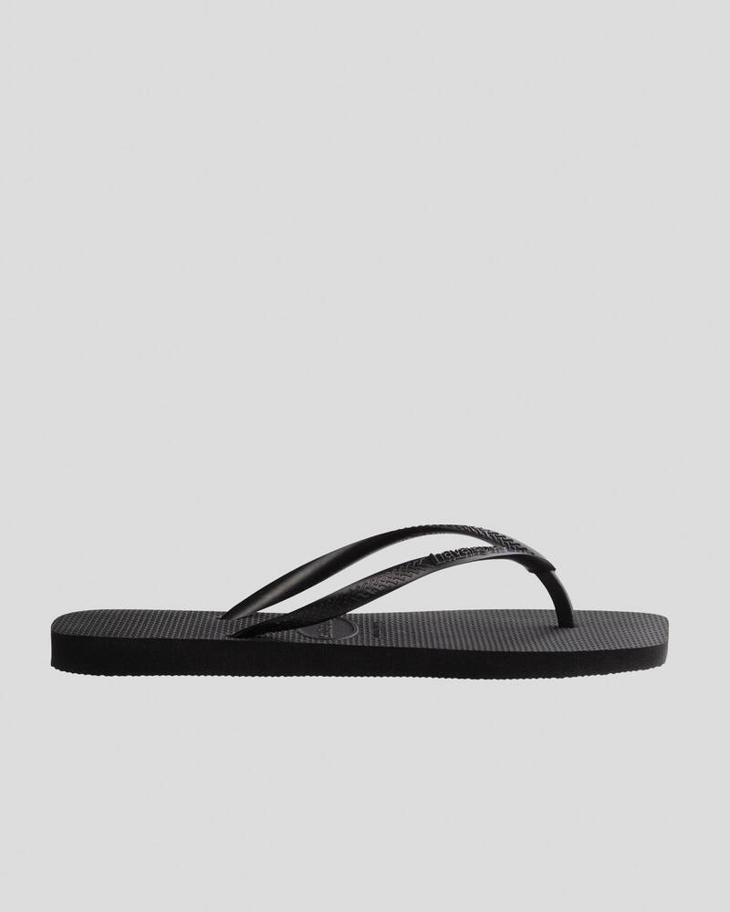 Slim Square Toe Logo Thongs