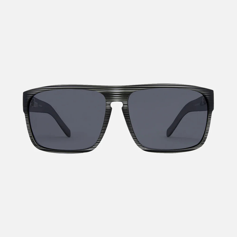 Vendetta - Matte Gray Translucent Streak Frame Grey Polarized Lens
