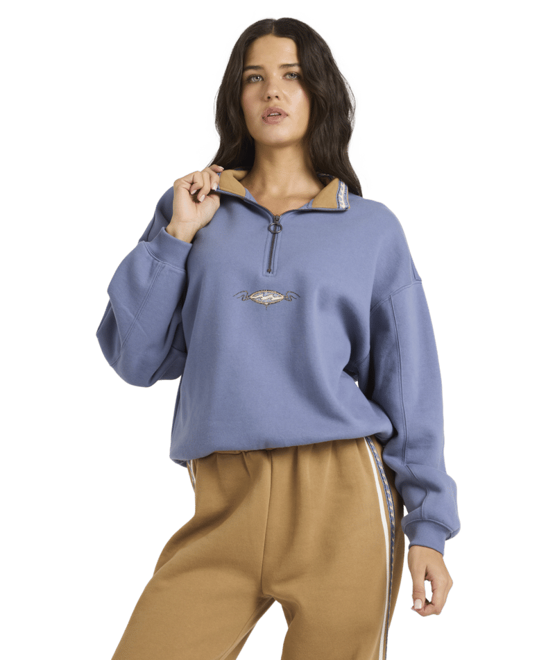 Wave Break Half Zip Crew