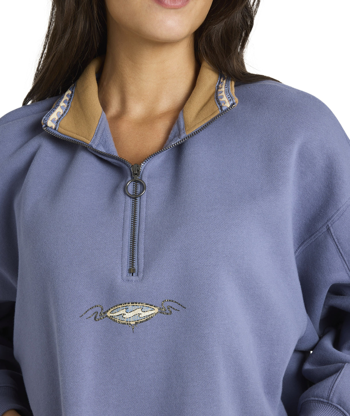 Wave Break Half Zip Crew