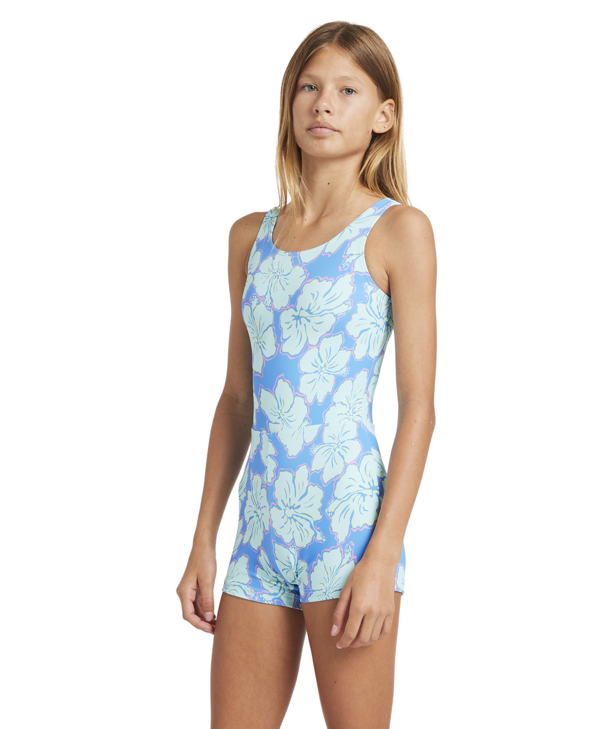 Happy Hibiscus Retro Surf Suit