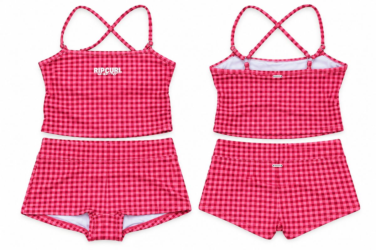 Island Check Tankini Set