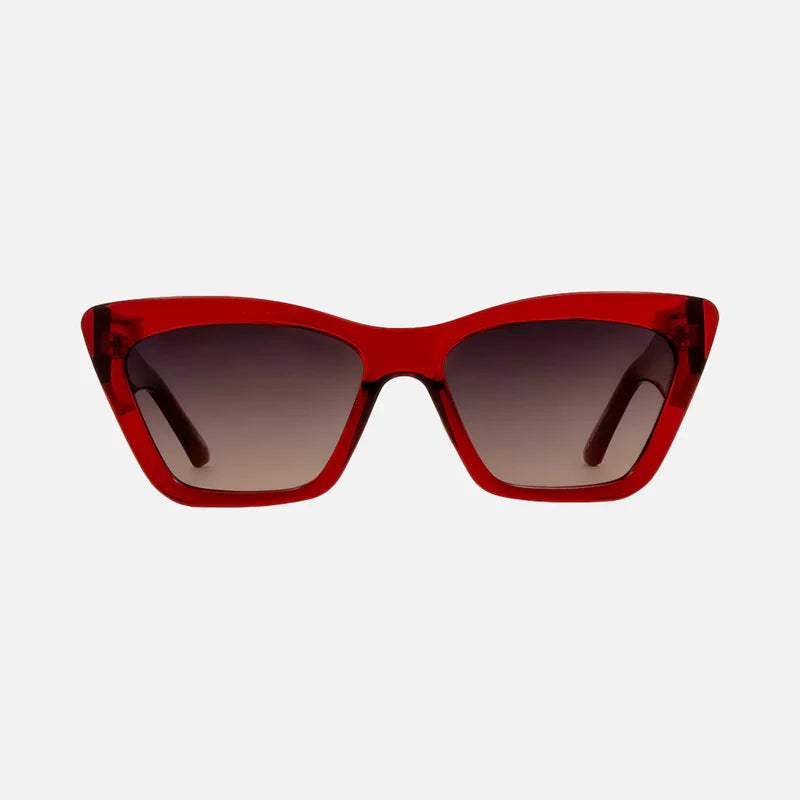 Tahoe - Gloss Crystal Cherry Red Grey Pink Gradient Lens