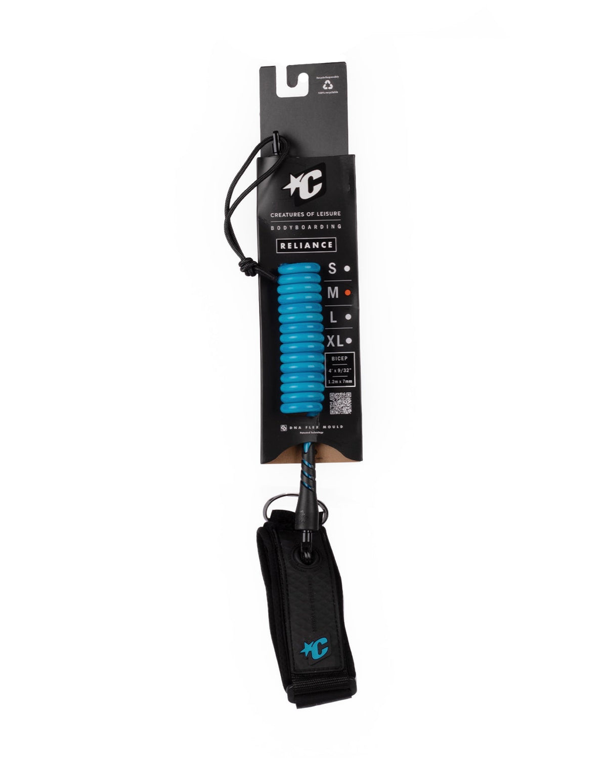 Reliance Bicep Cyan Twist Black