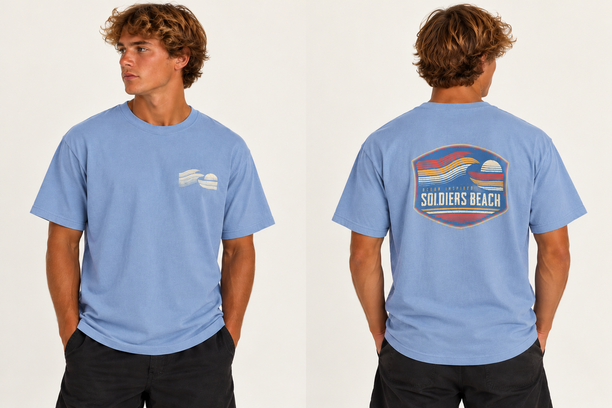 Wavescape - Beachin Surf Mens T-Shirt
