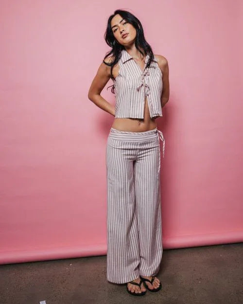 Rhysand Stripe Low Rise Pant