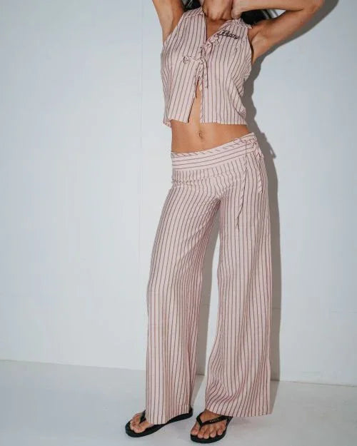 Rhysand Stripe Low Rise Pant