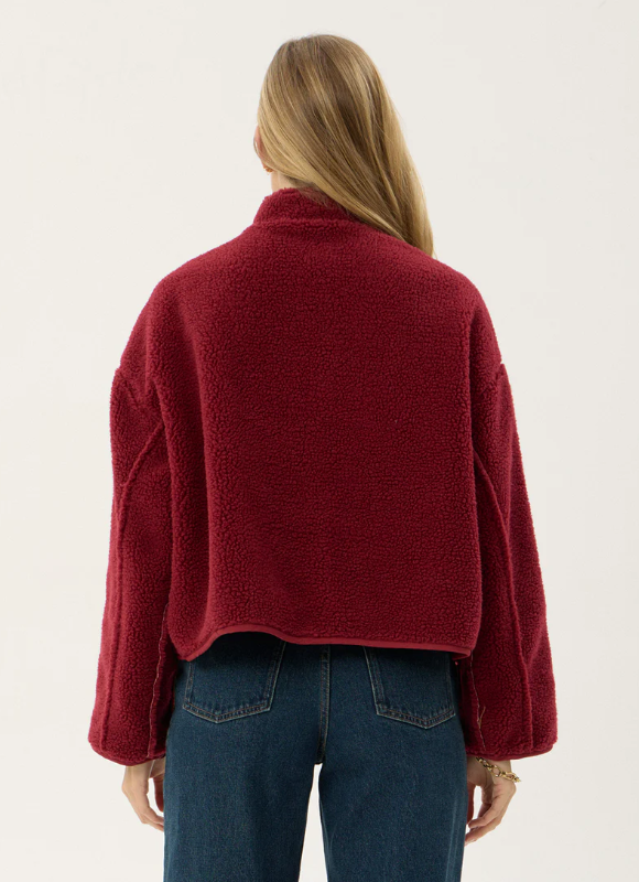 Berlin - Reversible Polar Fleece Jacket - Burgundy