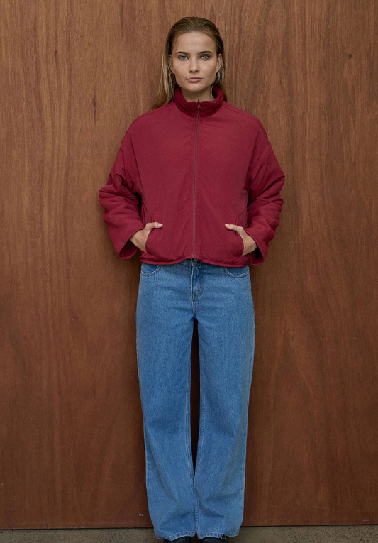 Berlin - Reversible Polar Fleece Jacket - Burgundy