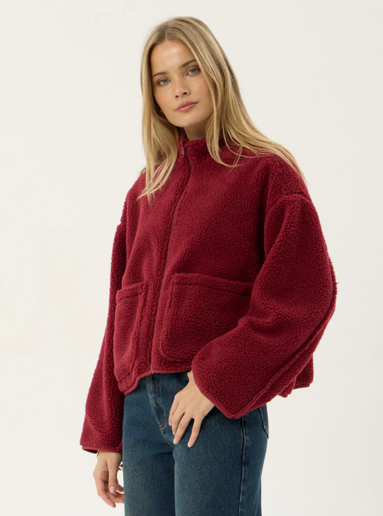 Berlin - Reversible Polar Fleece Jacket - Burgundy