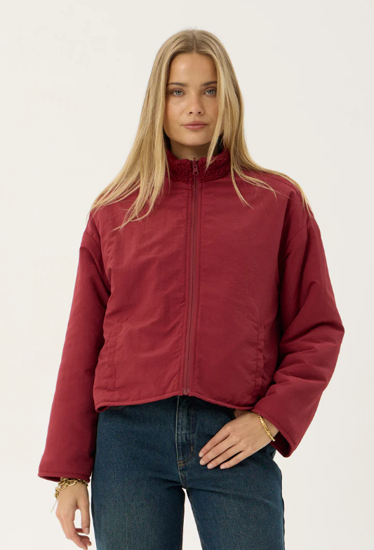 Berlin - Reversible Polar Fleece Jacket - Burgundy