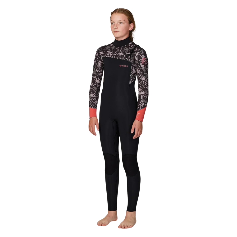 Girl's Bahia 4/3mm Steamer Chest Zip Wetsuit