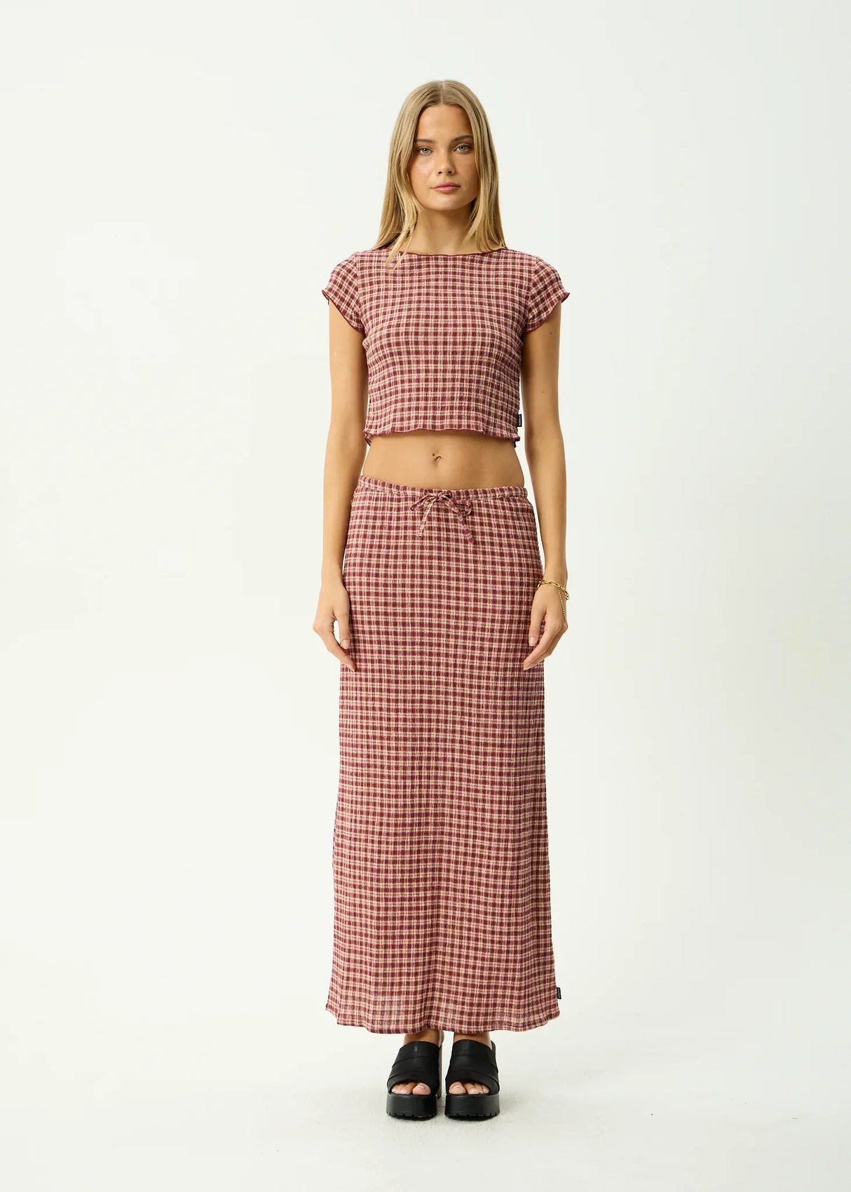 Capricorn Seersucker Maxi Skirt