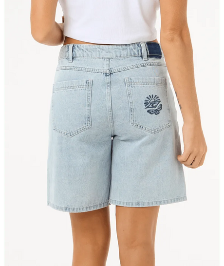Aggie Relaxed Denim Short - Beachin Surf