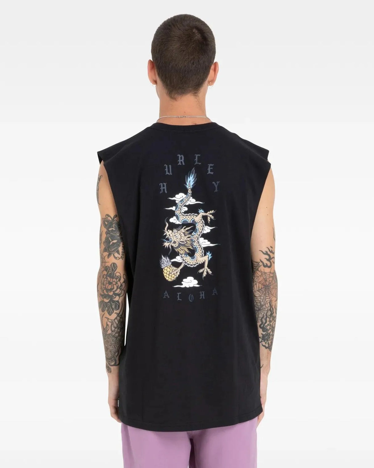 Aloha Muscle Hurley Mens Singlet Black - Beachin Surf