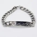 Antique Chain Bracelet W/ Waves - Beachin Surf