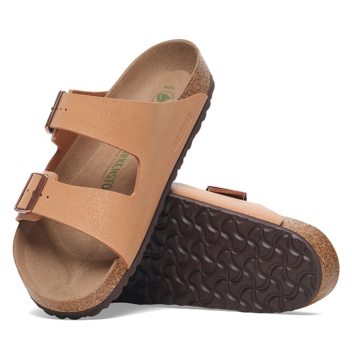 Birkenstock Arizona Vegan Birkibuc in Pecan, cork sole - Beachin Surf Toukley