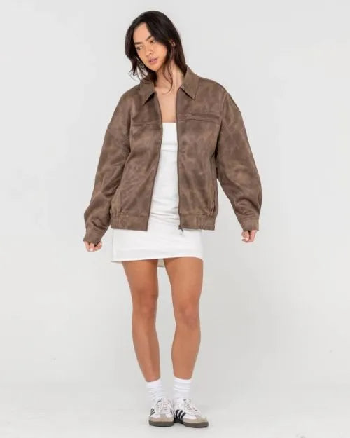 Back Street Faux Leather Jacket - Beachin Surf