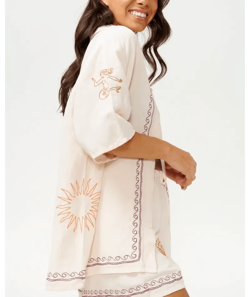 Beach Party Embroidered Shirt