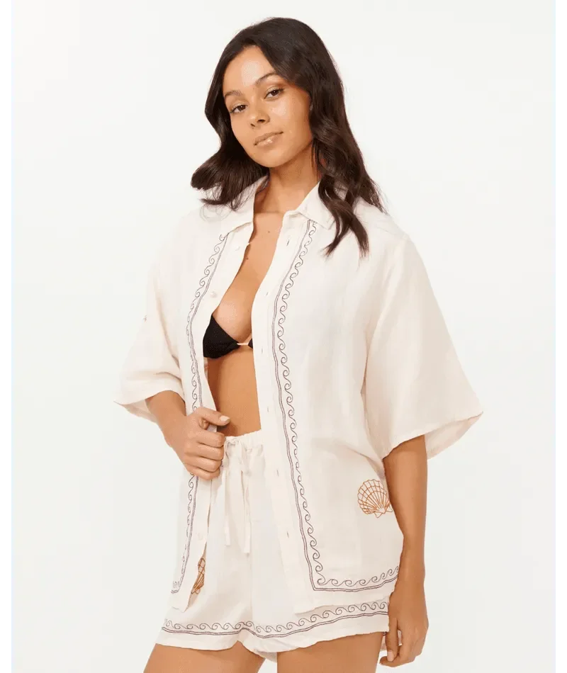 Beach Party Embroidered Shirt