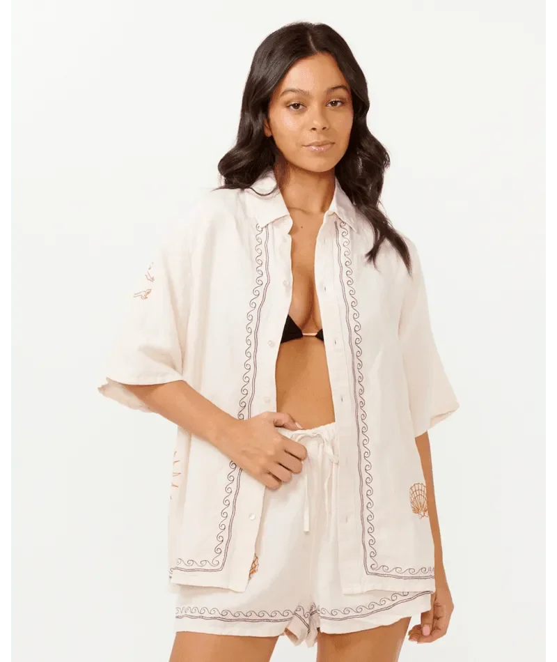 Beach Party Embroidered Shirt