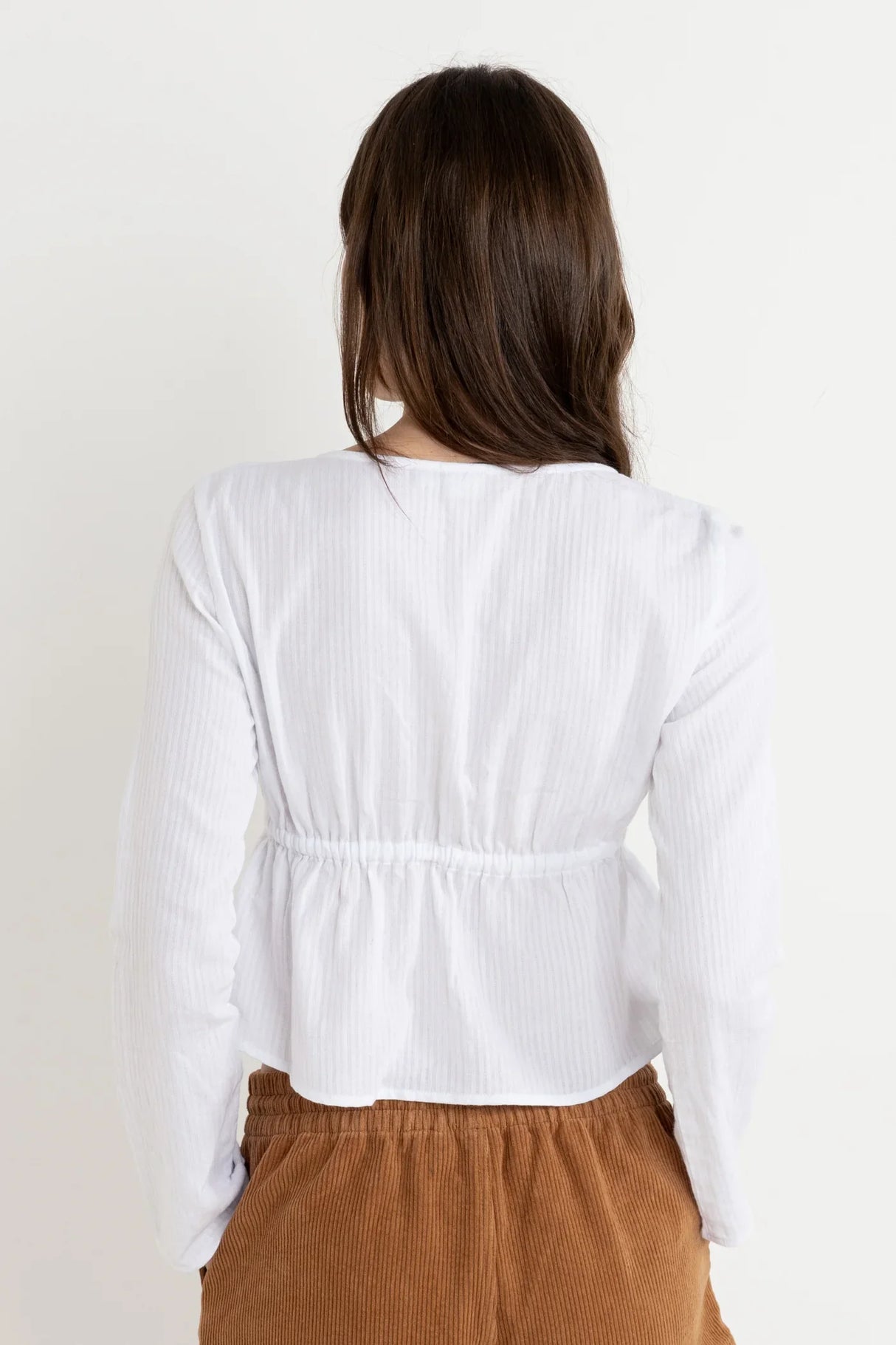 Belle Tie Front Long Sleeve Top
