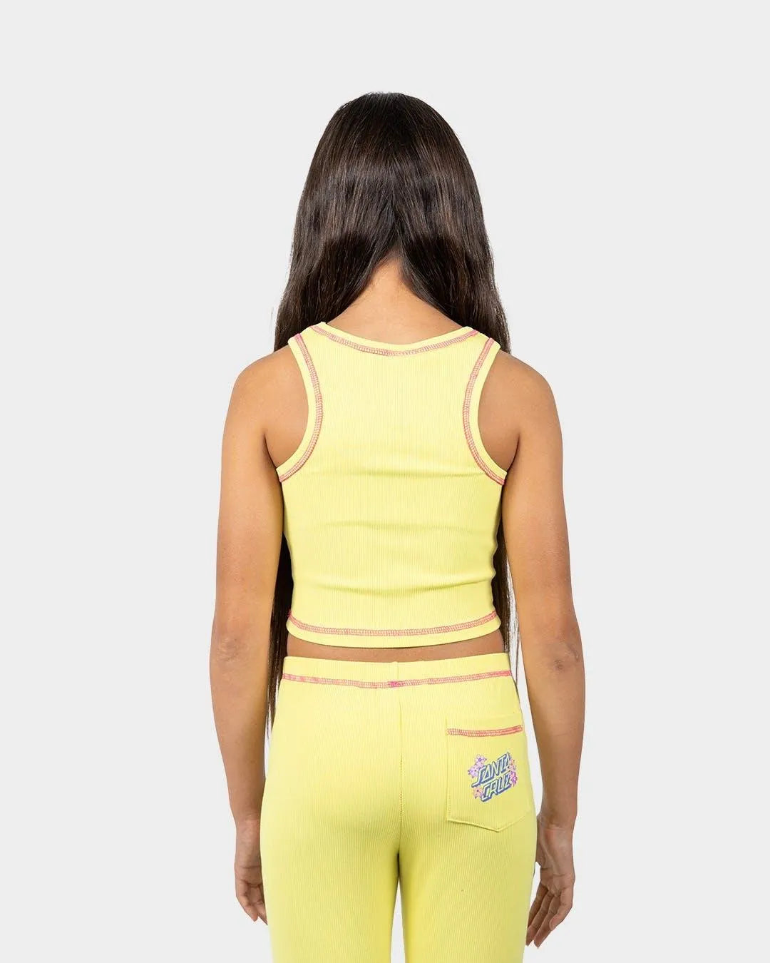Blooming Stack Santa Cruz Girls Cropped Tank Top - Beachin Surf
