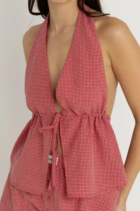 Check Halter Top - Beachin Surf