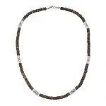 Coconut Beaded Choker W/ Cyclinder Wave Beads