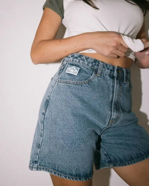Cyprus High Denim Short - Beachin Surf