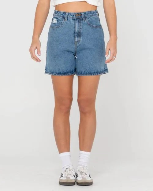 Cyprus High Denim Short - Beachin Surf
