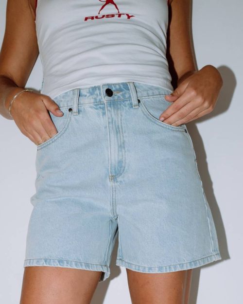 Cyprus High Denim Short - Beachin Surf