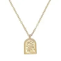 dainty-gold-palm-arch-necklace-beachin-surf-14602 - Beachin Surf