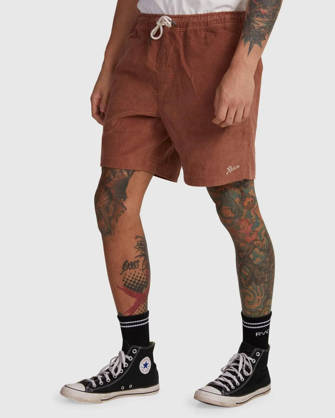 Escape Cord Elastic Script Shorts - Beachin Surf