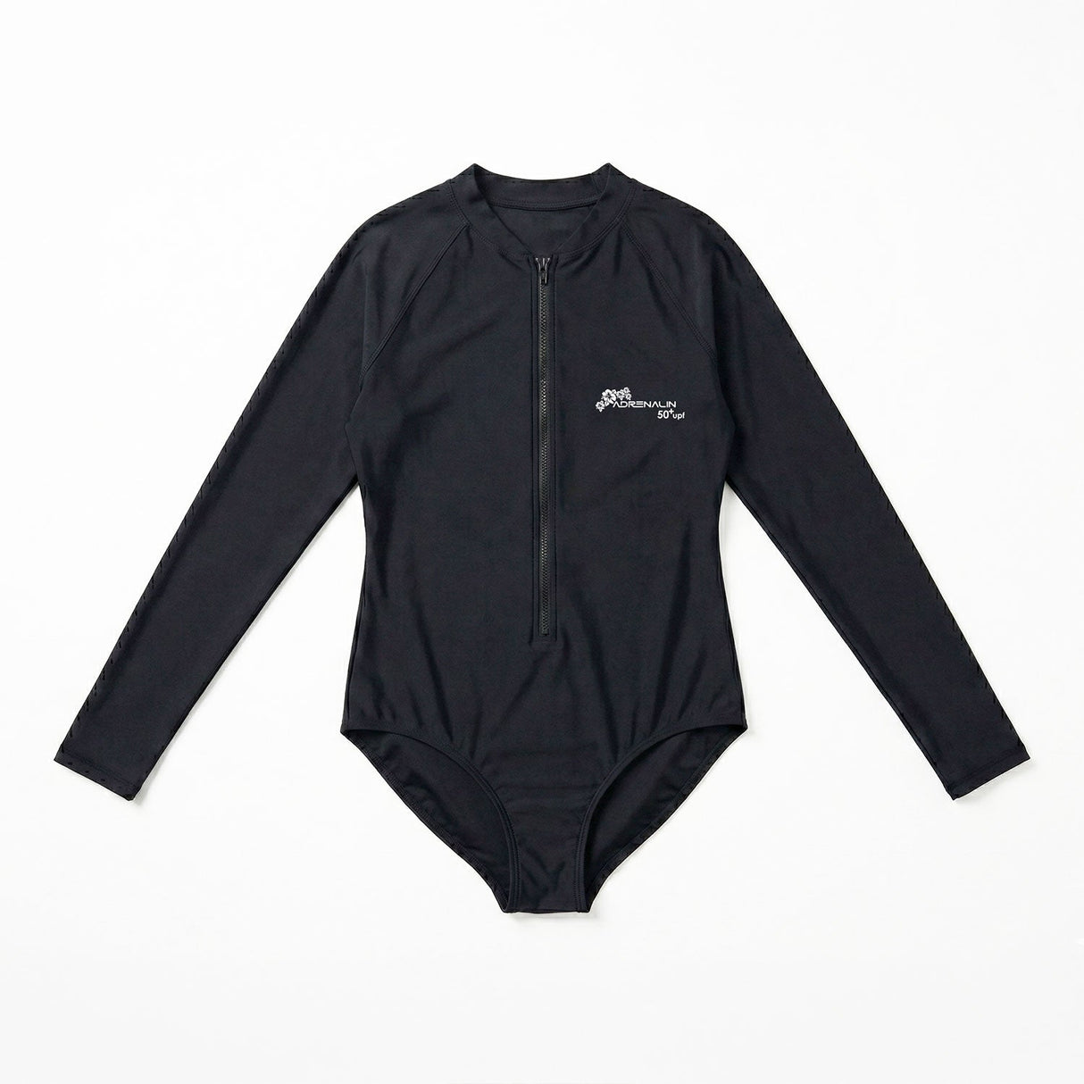 Adrenalin Arabella Long Sleeve Swimsuit Black - Flatlay
