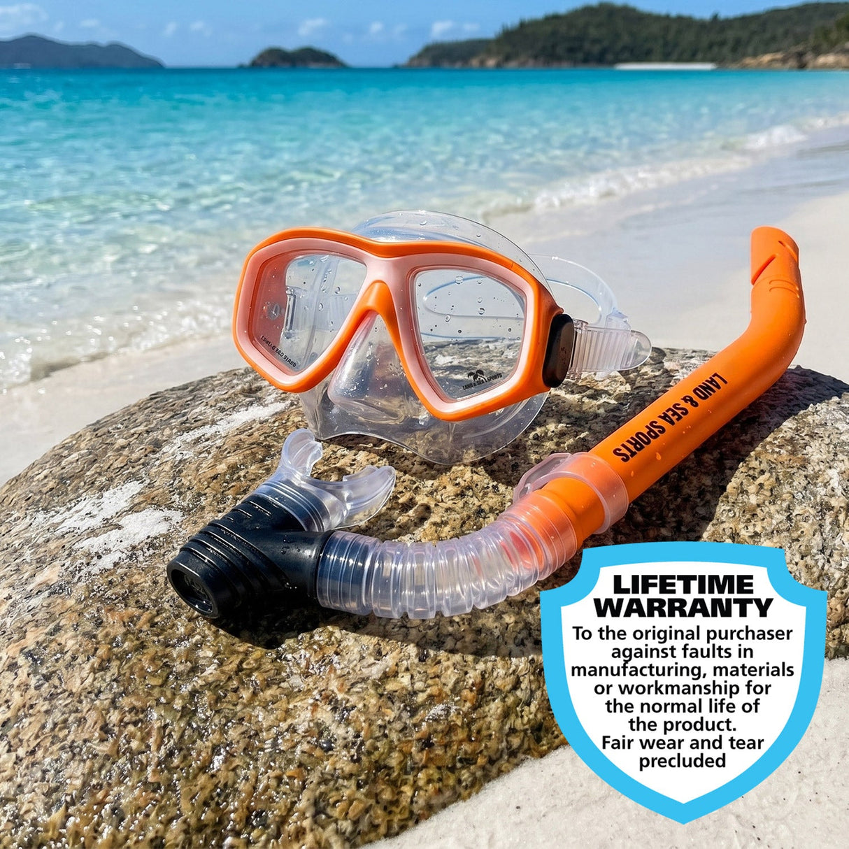 Land & Sea Sports Clearwater Diamond Clear Set Orange - Lifestyle