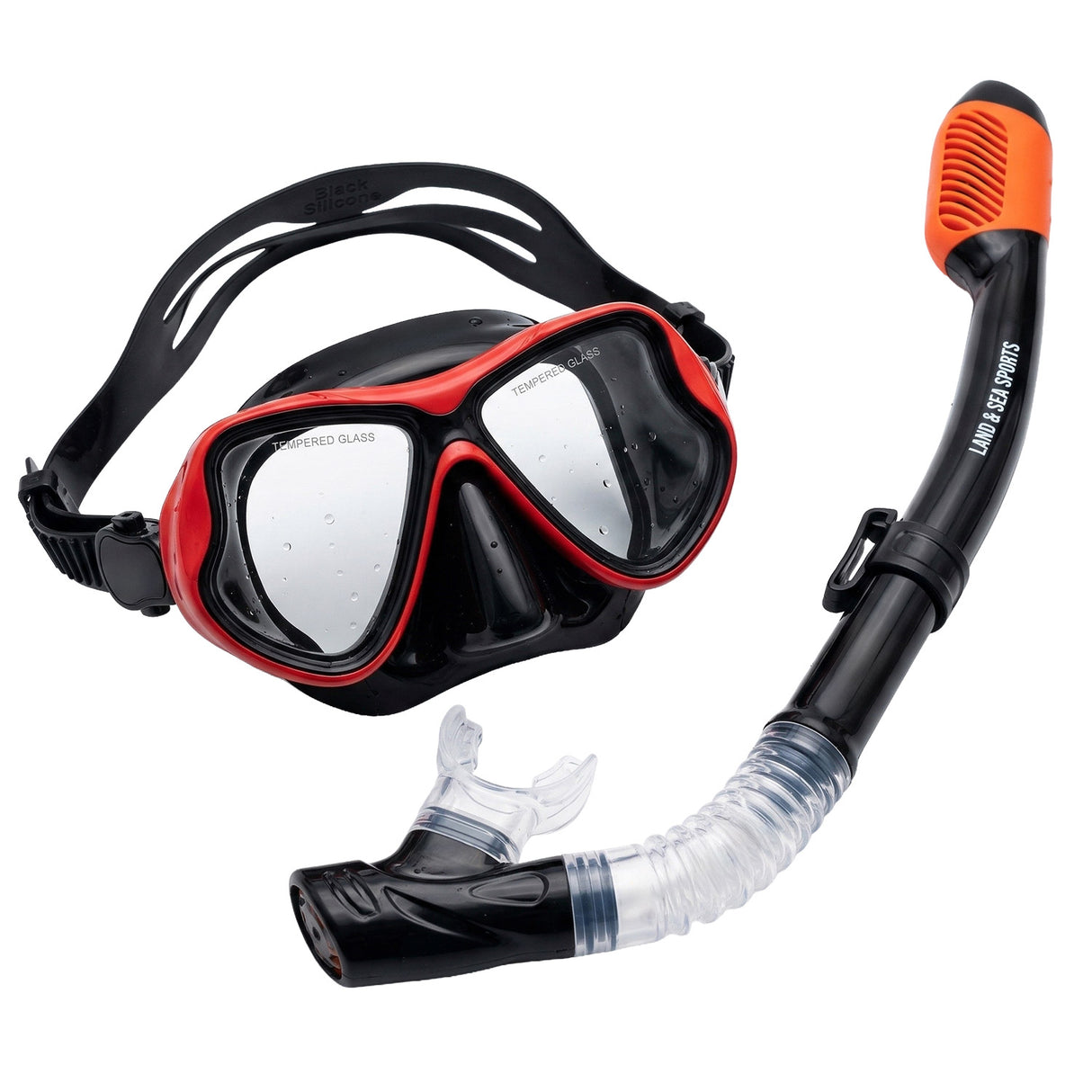 Land & Sea Sports Ningaloo Mask & Snorkel Set Red - Hero