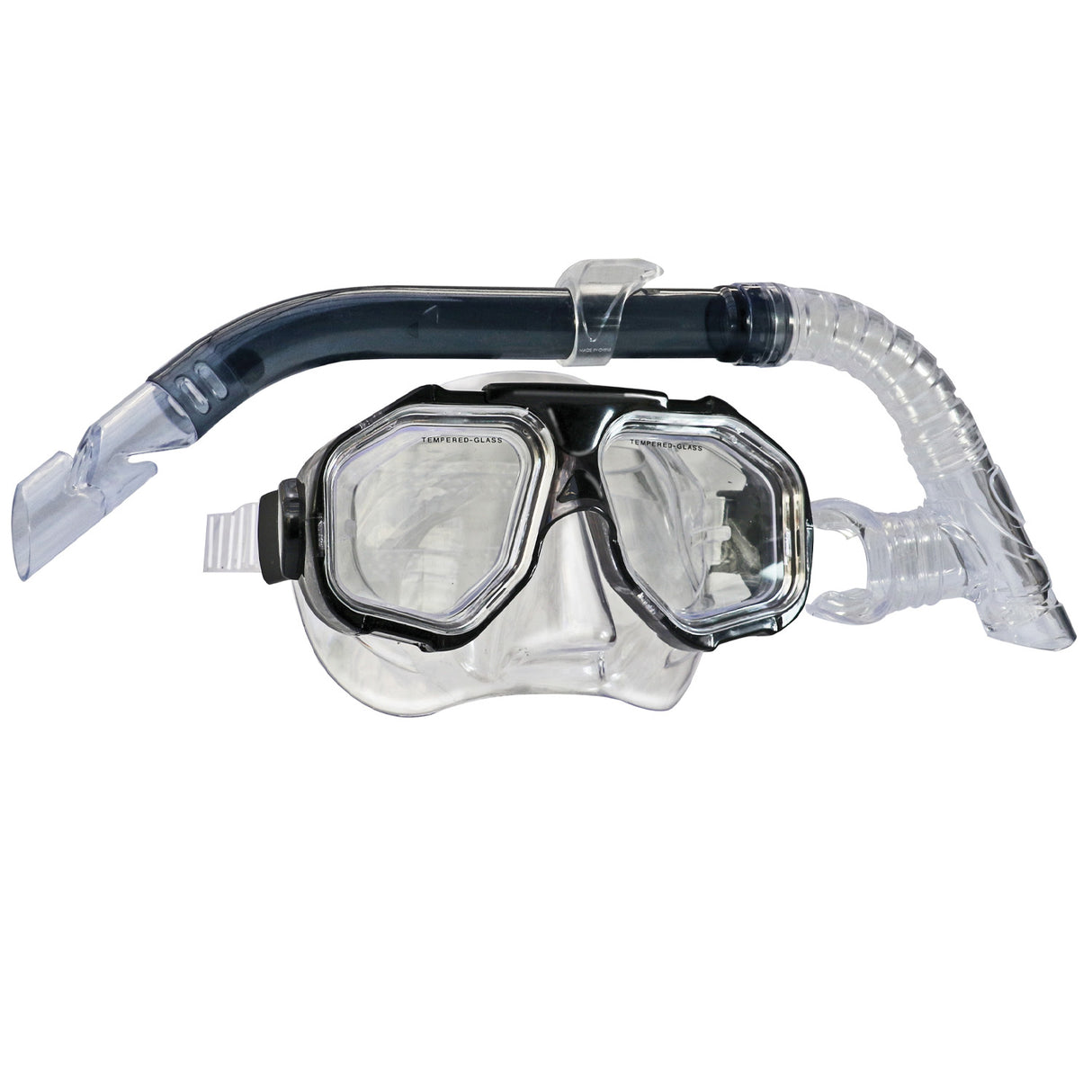Land & Sea Sports Dunk Island Mask and Snorkel Set - Black