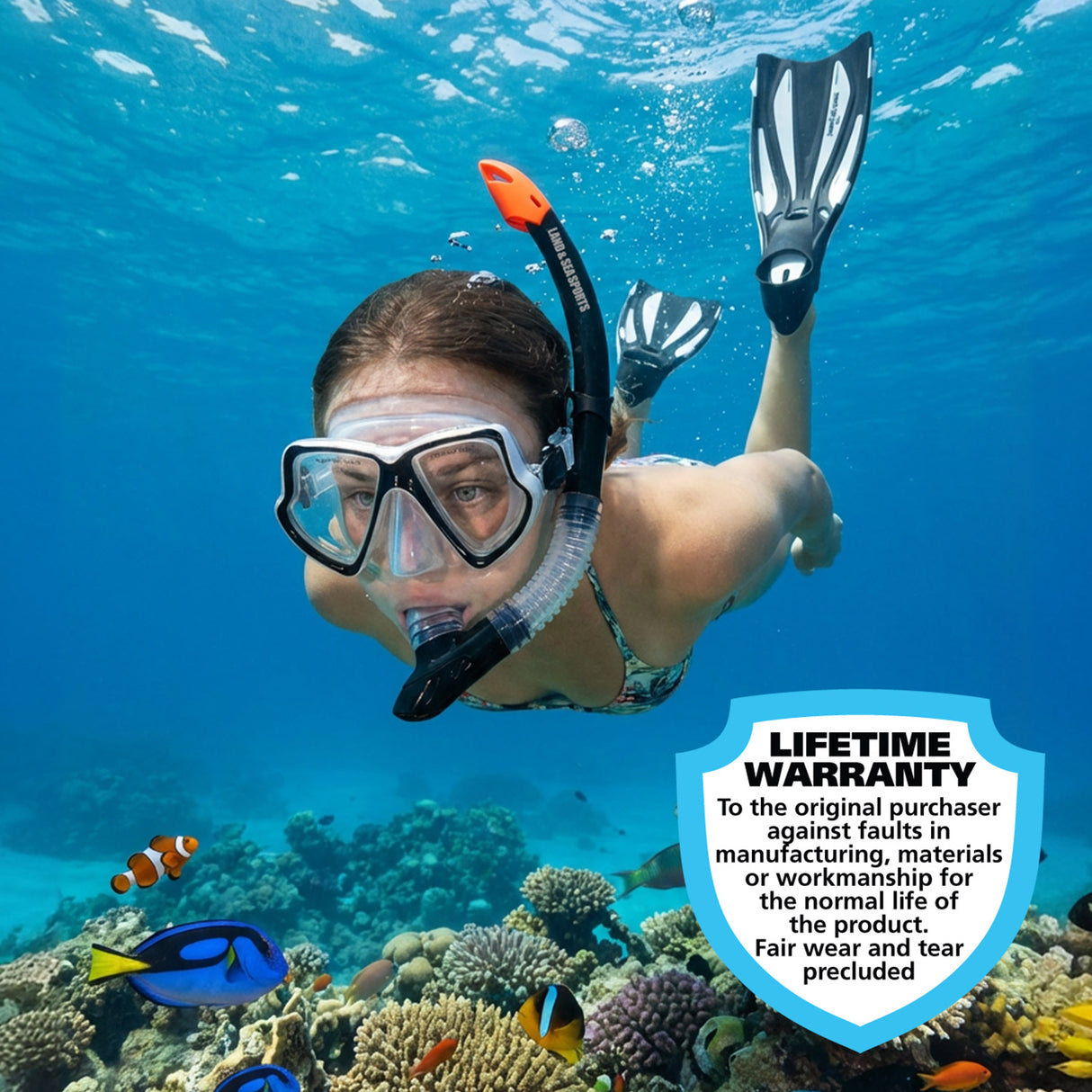 Land & Sea Whitsunday Snorkelling Set White - Lifestyle