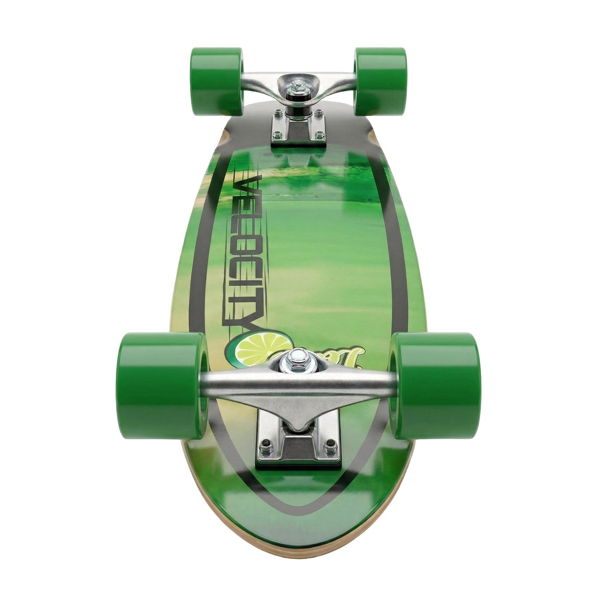 Adrenalin Velocity Lime 26 inch Ramp Street Skateboard - Bottom Angled