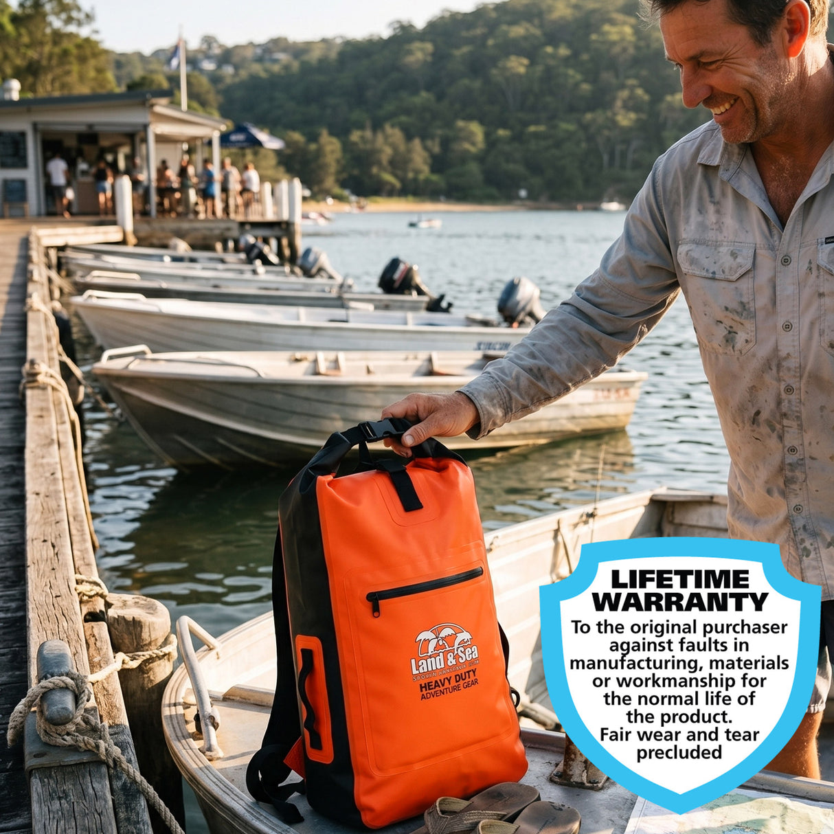 Land & Sea 30L Heavy Duty Dry Backpack - Lifestyle