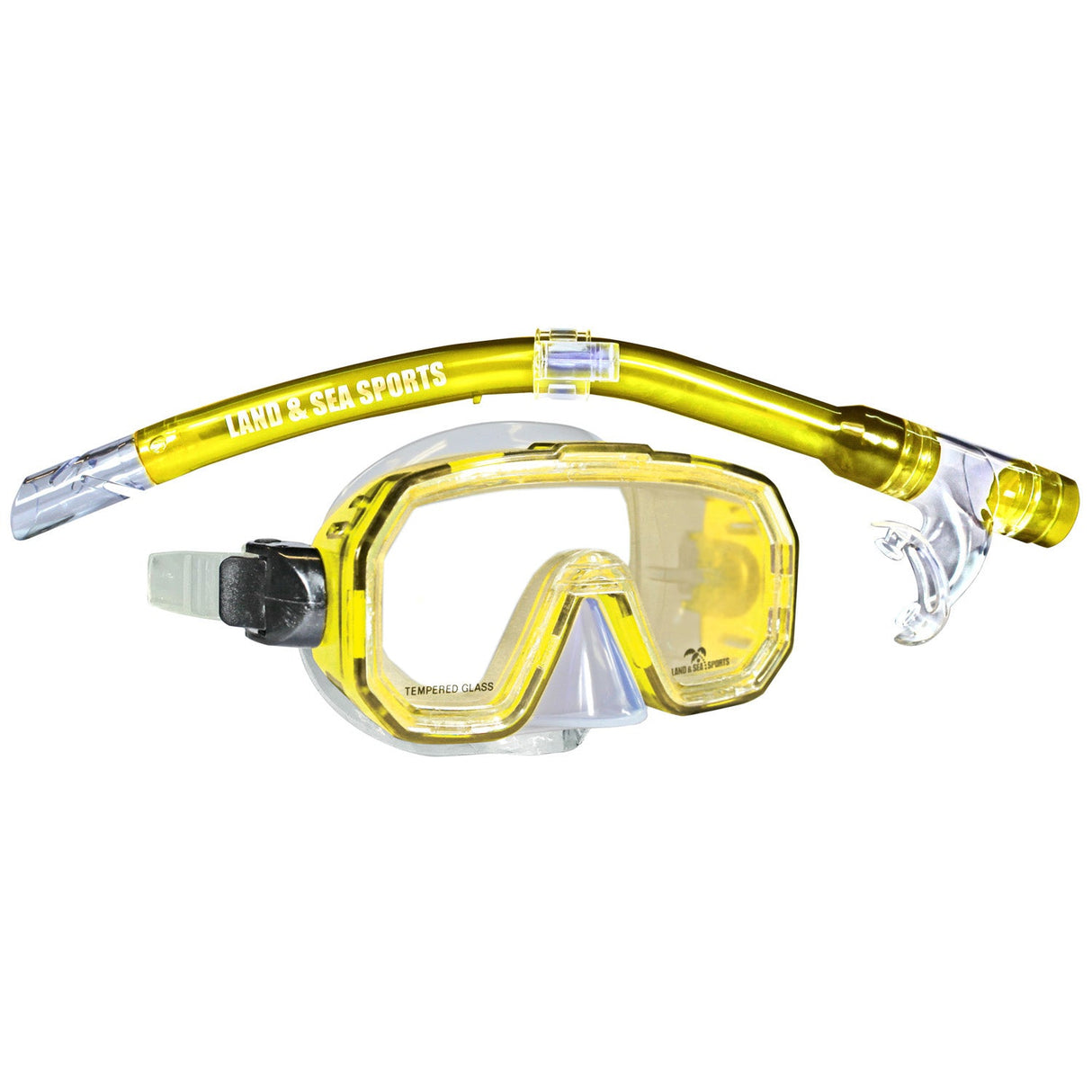 Land & Sea Sports Kakadu Junior Silicone Mask & Snorkel Set - Yellow