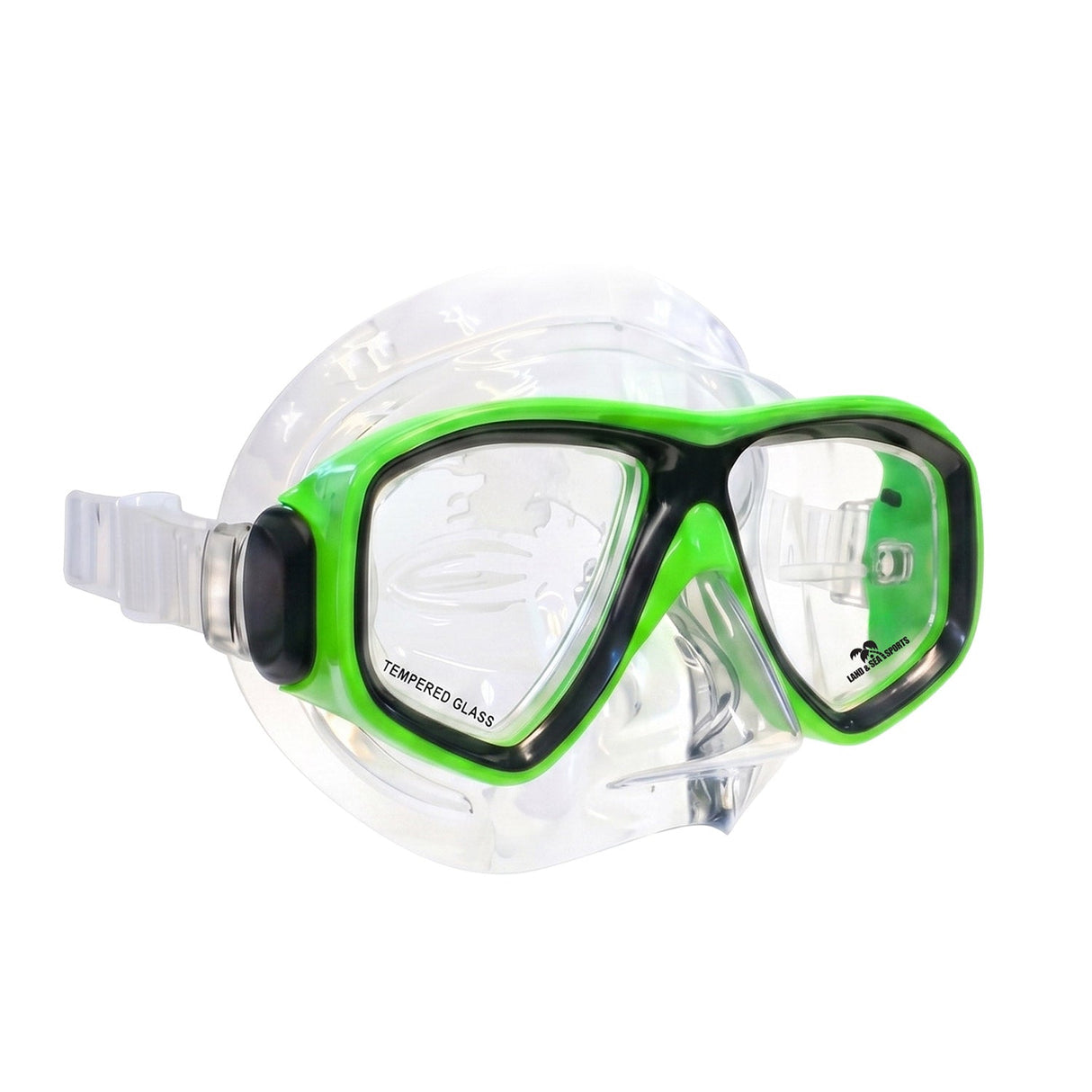 Land & Sea Sports Clearwater Diamond Clear Set Lime - Mask